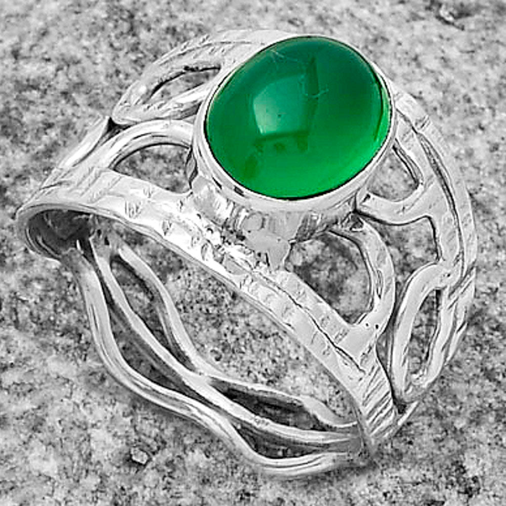 Natural Green Onyx Ring size-7 R-1133 SDR174036