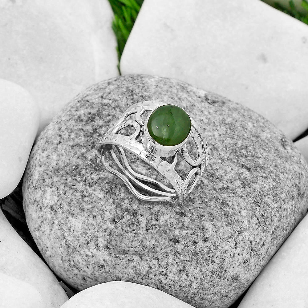 Natural Chrome Chalcedony Ring size-7 R-1133 SDR174043