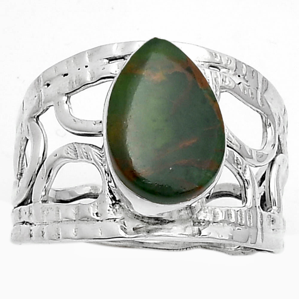 Natural Turkish Rainforest Chrysocolla Ring size-7 R-1133 SDR174049