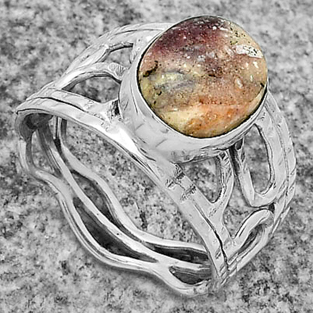 Natural Indian Blanket Jasper Ring size-7.5 R-1133 SDR174050