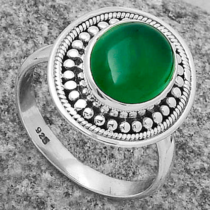Natural Green Onyx Ring size-7 R-1469 SDR174081