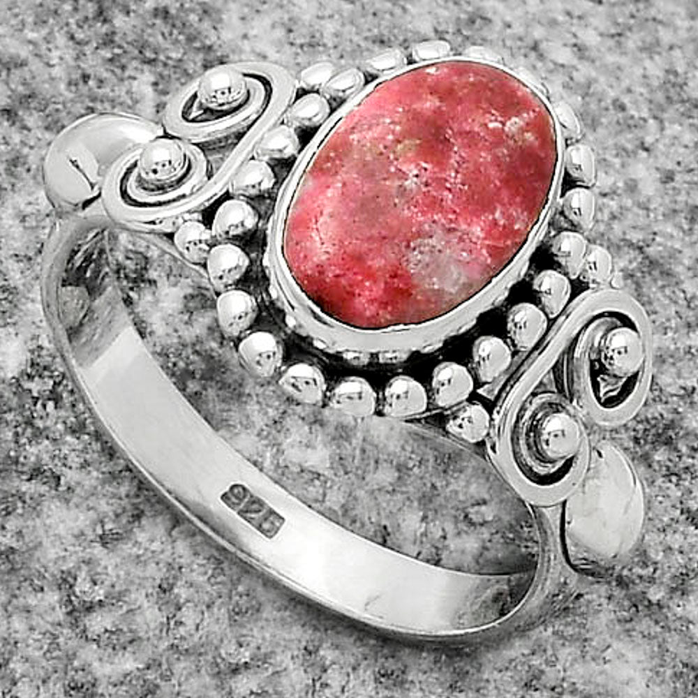 Natural Pink Thulite - Norway Ring size-7 R-1283 SDR174232