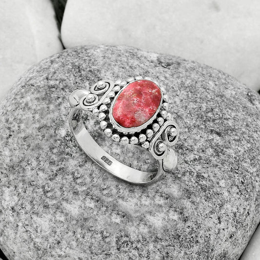 Natural Pink Thulite - Norway Ring size-7 R-1283 SDR174232