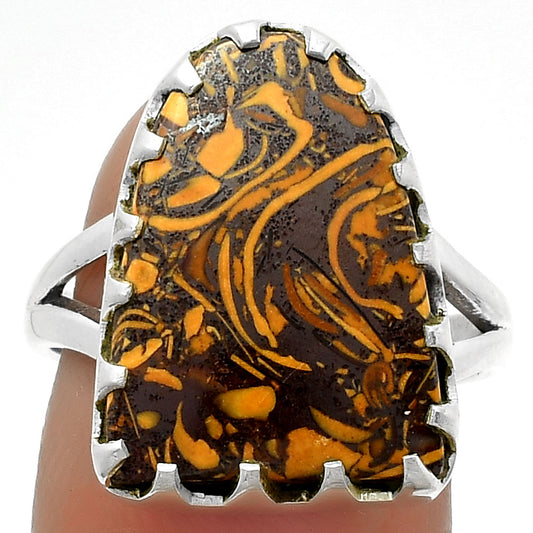Coquina Fossil Jasper - India Ring size-7.5 R-1210 SDR174323