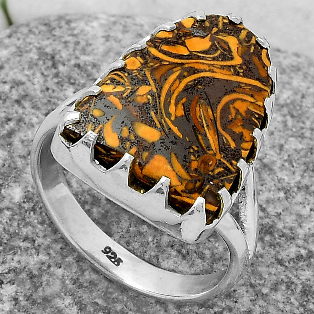 Coquina Fossil Jasper - India Ring size-7.5 R-1210 SDR174323