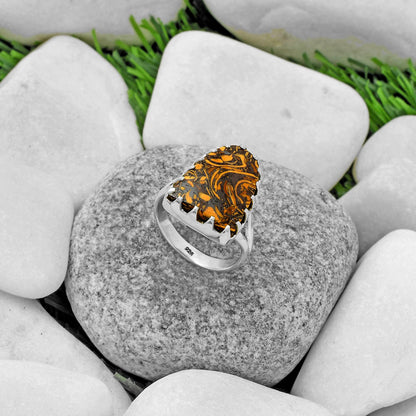 Coquina Fossil Jasper - India Ring size-7.5 R-1210 SDR174323