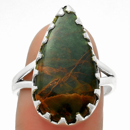 Turkish Rainforest Chrysocolla Ring size-8.5 R-1210 SDR174333