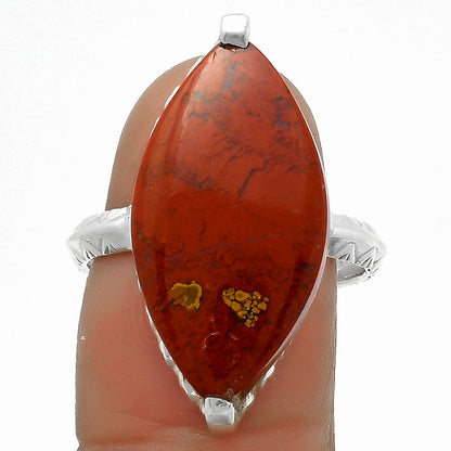 Natural Red Moss Agate Ring size-8.5 R-1089 SDR174347