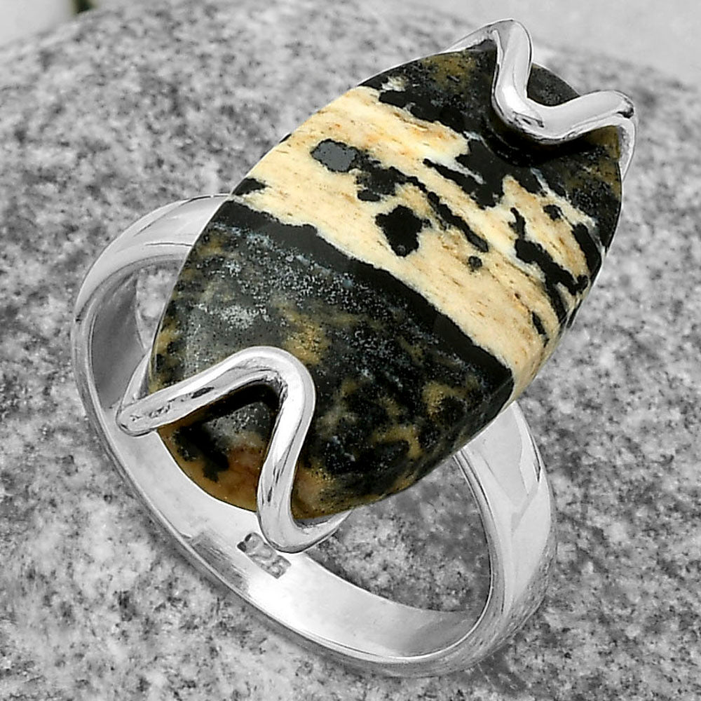 Natural Russian Honey Dendrite Opal Ring size-7.5 R-1479 SDR174376