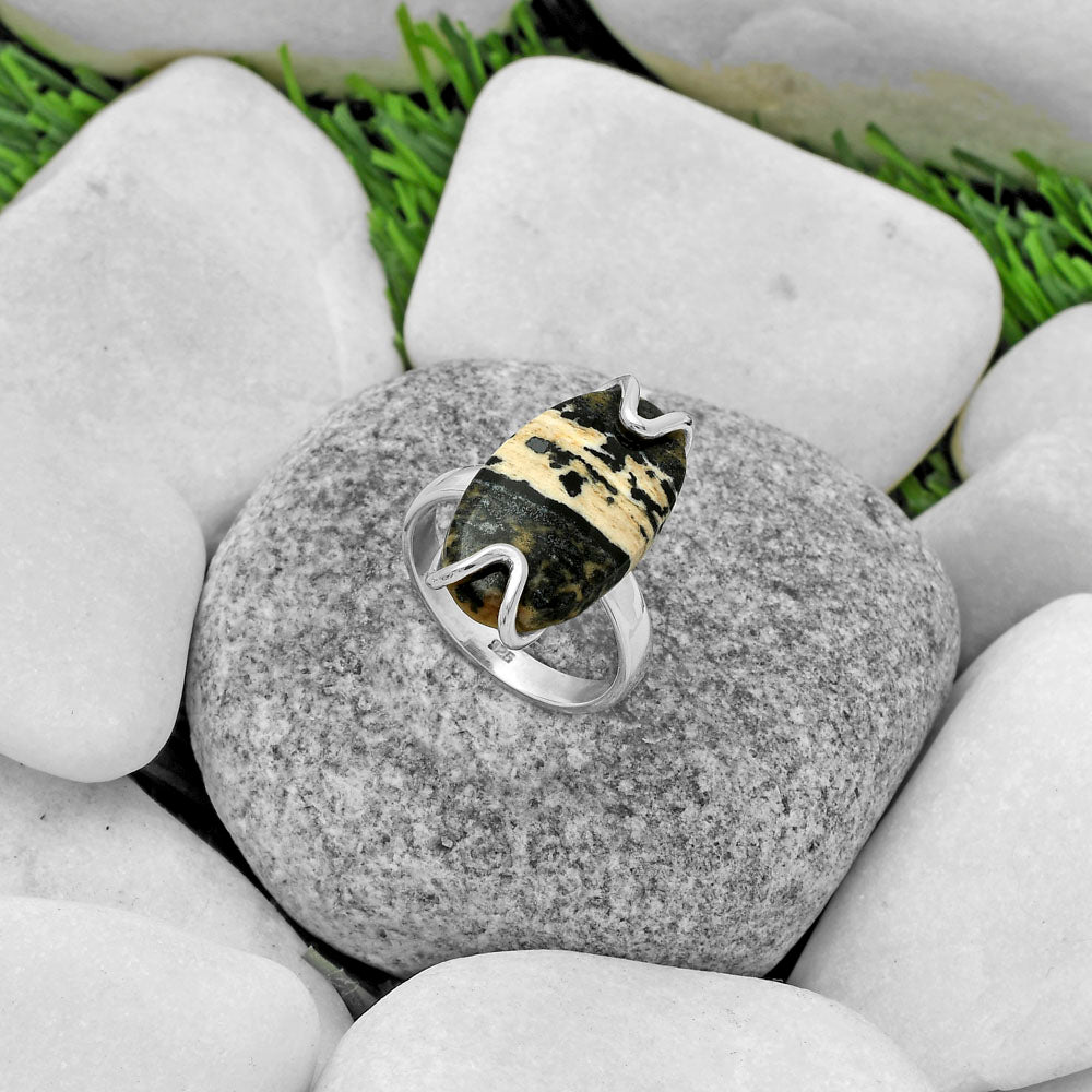 Natural Russian Honey Dendrite Opal Ring size-7.5 R-1479 SDR174376