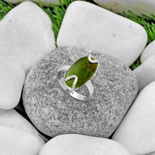 Natural Chrome Chalcedony Ring size-8 R-1479 SDR174382