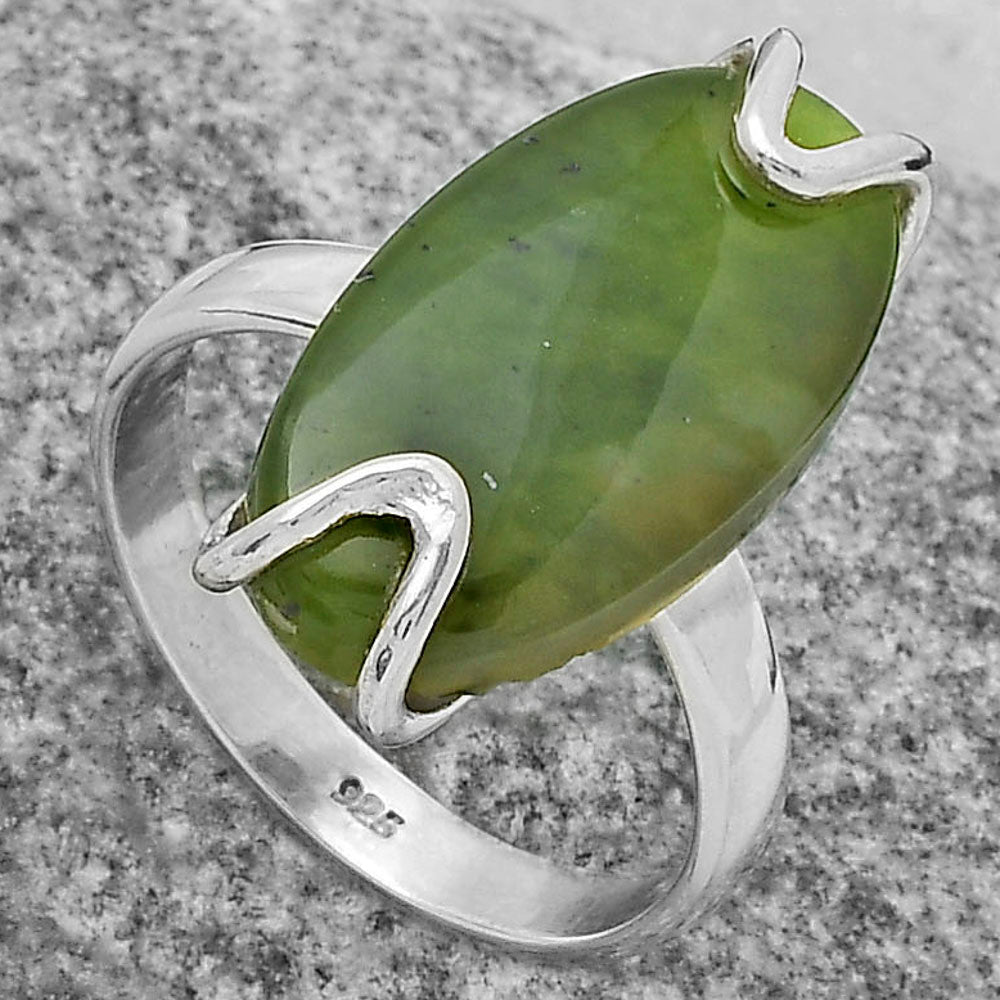 Natural Chrome Chalcedony Ring size-8.5 R-1479 SDR174386