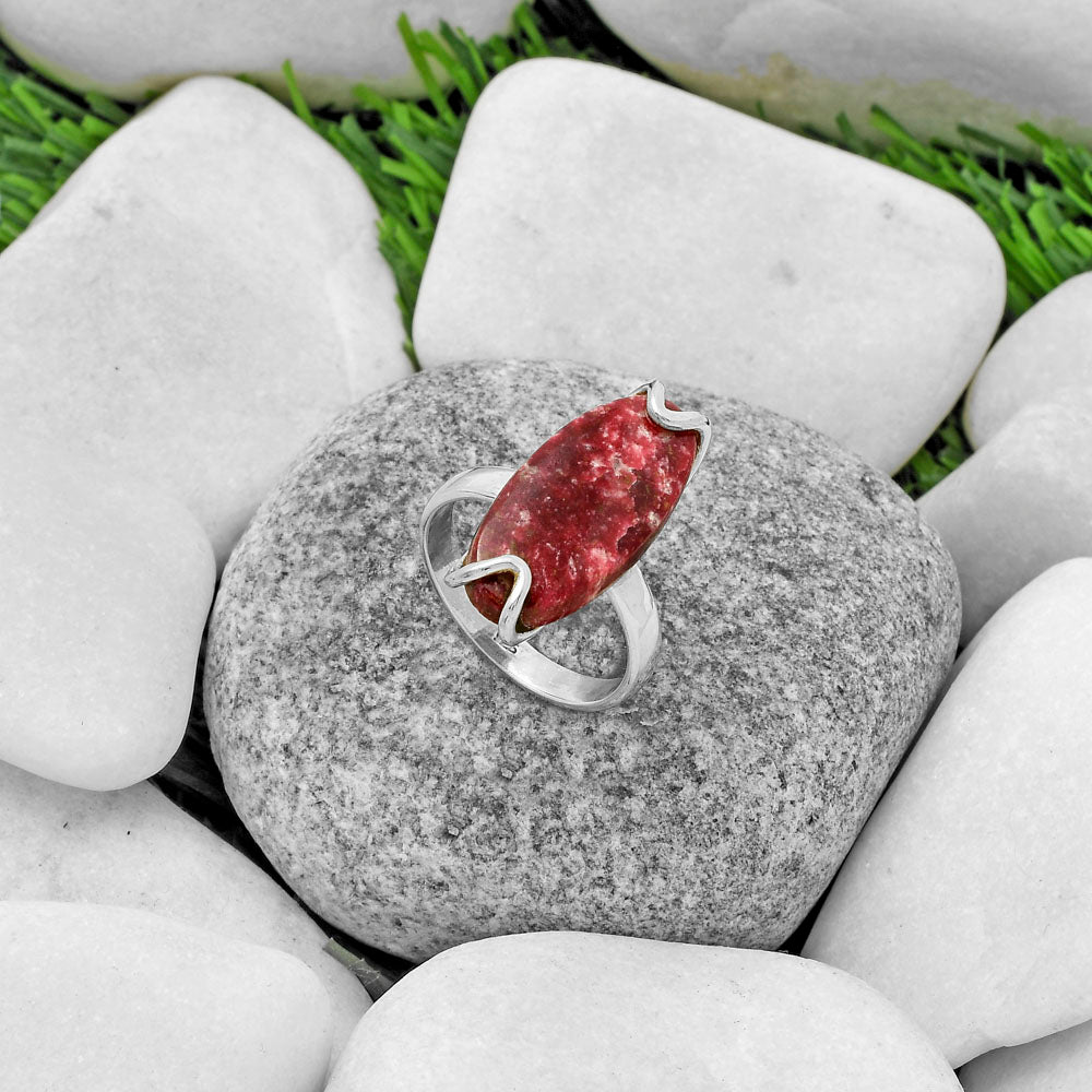 Natural Pink Thulite - Norway Ring size-7.5 R-1479 SDR174389