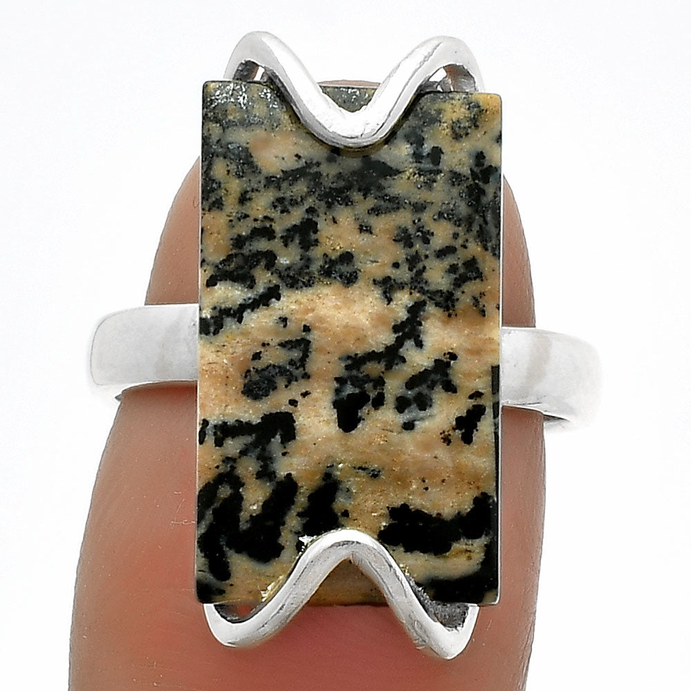 Natural Russian Honey Dendrite Opal Ring size-7 R-1479 SDR174390