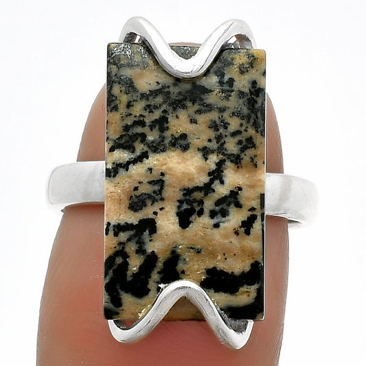 Natural Russian Honey Dendrite Opal Ring size-7 R-1479 SDR174390
