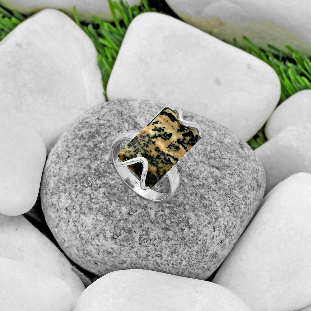 Natural Russian Honey Dendrite Opal Ring size-7 R-1479 SDR174390