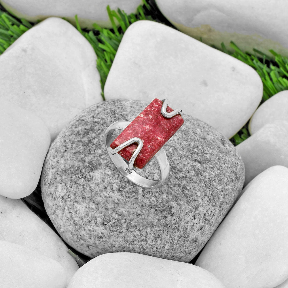 Natural Pink Thulite - Norway Ring size-8.5 R-1479 SDR174395