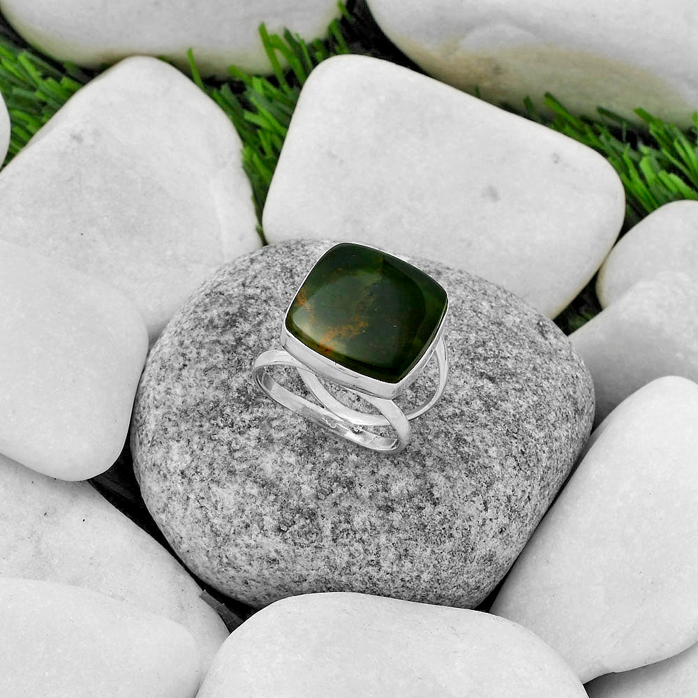 Natural Chrome Chalcedony Ring size-7 R-1002 SDR174412