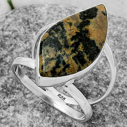 Natural Russian Honey Dendrite Opal Ring size-8 R-1002 SDR174420
