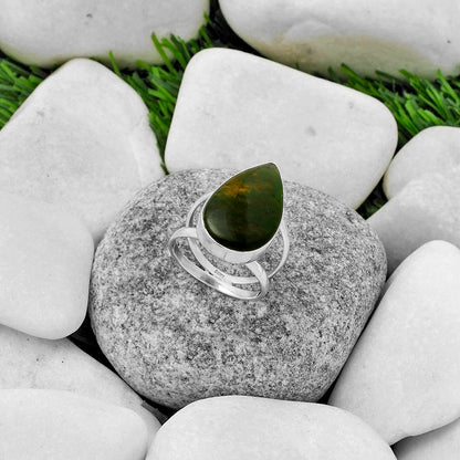 Natural Chrome Chalcedony Ring size-7 R-1002 SDR174435