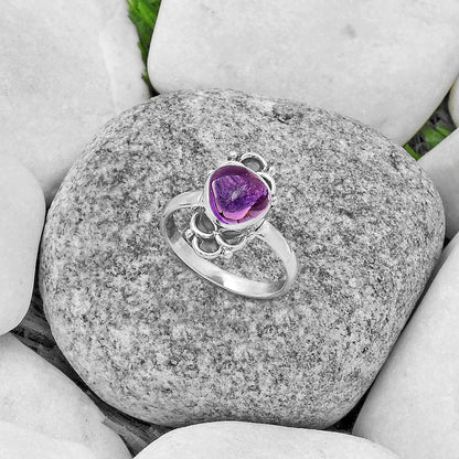 Natural Amethyst Cab - Brazil Ring size-7 R-1104 SDR174465
