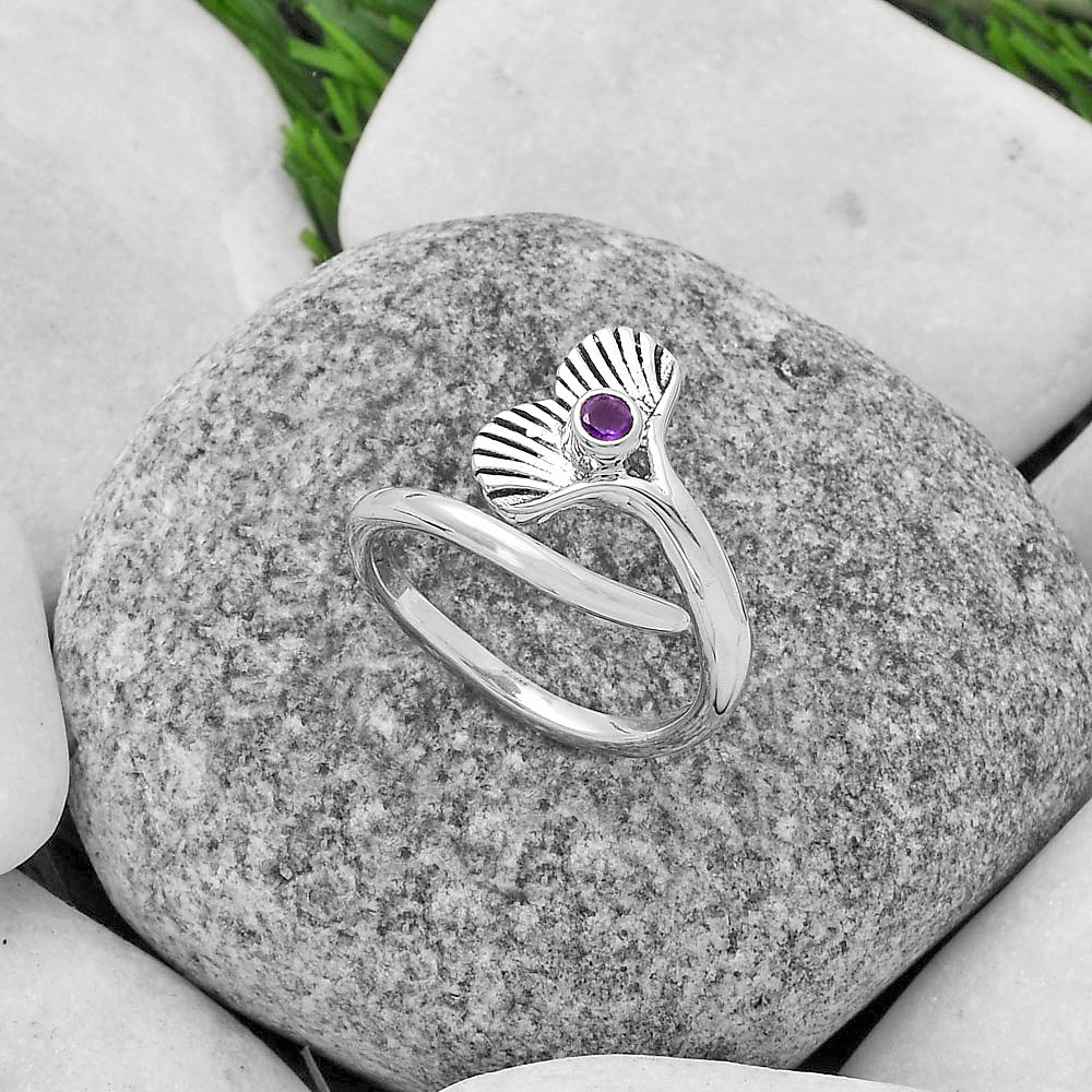 Mermaid Tail Charm Amethyst Brazil Ring size-8 R-1070 SDR174502