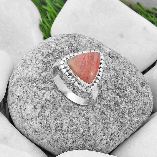 Natural Pink Tulip Quartz Ring size-8.5 R-1071 SDR174548