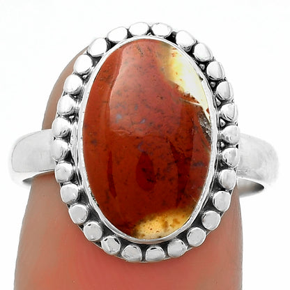 Natural Red Moss Agate Ring size-8.5 R-1071 SDR174563