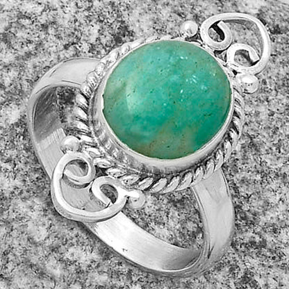 Natural Paraiba Amazonite Ring size-9 R-1500 SDR174587