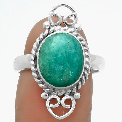 Natural Paraiba Amazonite Ring size-8.5 R-1500 SDR174610