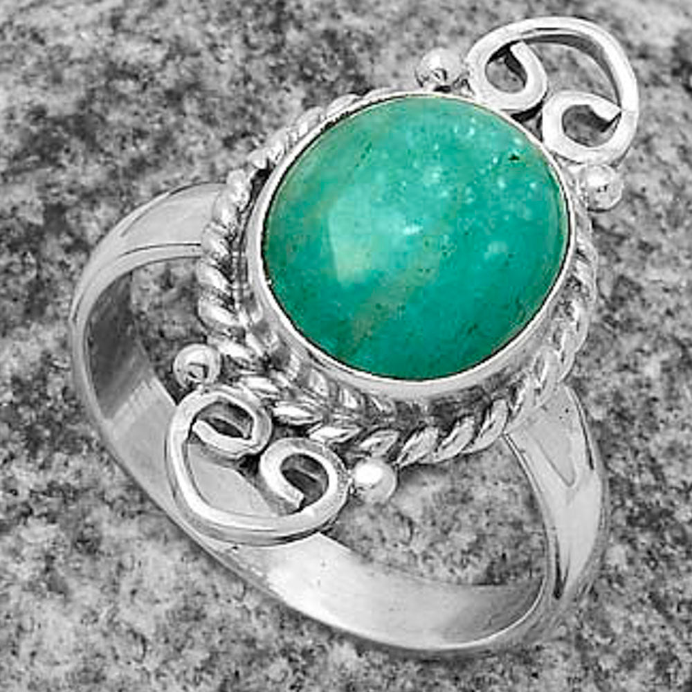 Natural Paraiba Amazonite Ring size-8.5 R-1500 SDR174610