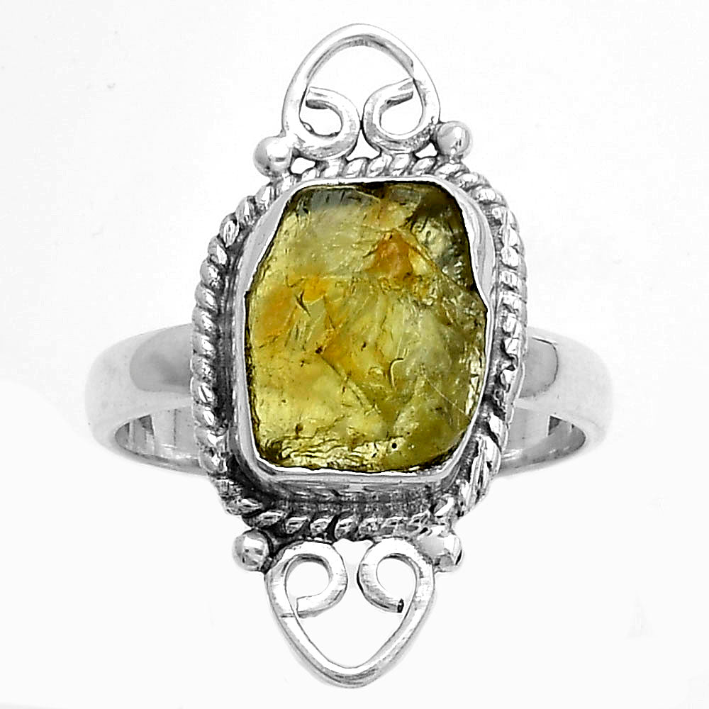 Natural Rare Kornerupine Rough Ring size-9 R-1500 SDR174611