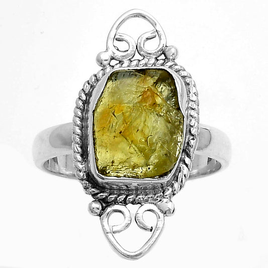 Natural Rare Kornerupine Rough Ring size-9 R-1500 SDR174611