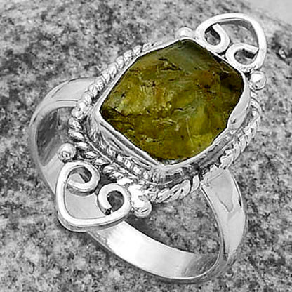 Natural Rare Kornerupine Rough Ring size-9 R-1500 SDR174611