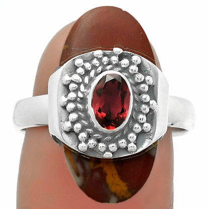 Natural Noreena Jasper & Garnet Ring size-8 R-1371 SDR174668