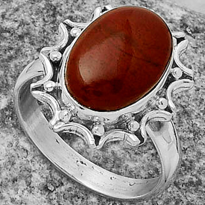 Natural Red Moss Agate Ring size-8 R-1189 SDR174687