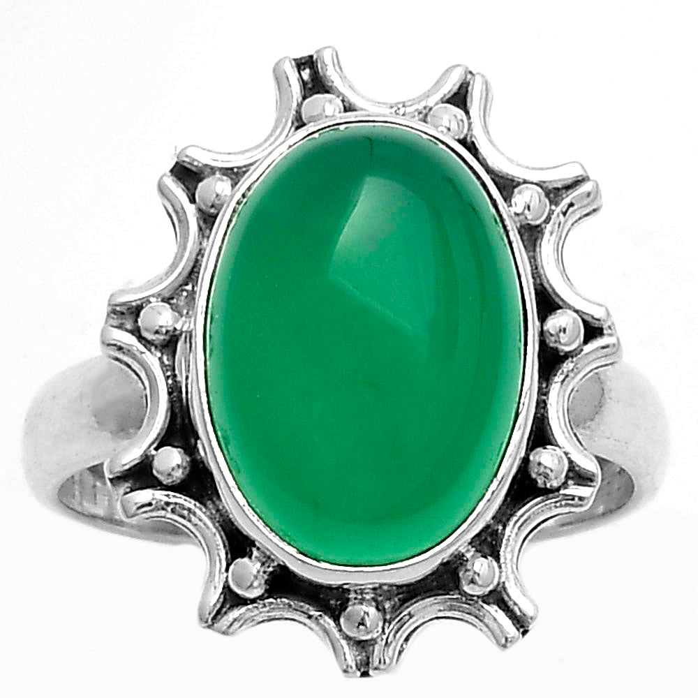 Natural Green Onyx Ring size-8.5 R-1189 SDR174692