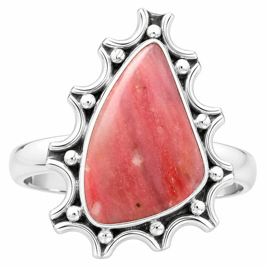 Natural Pink Tulip Quartz Ring size-9 R-1189 SDR174693