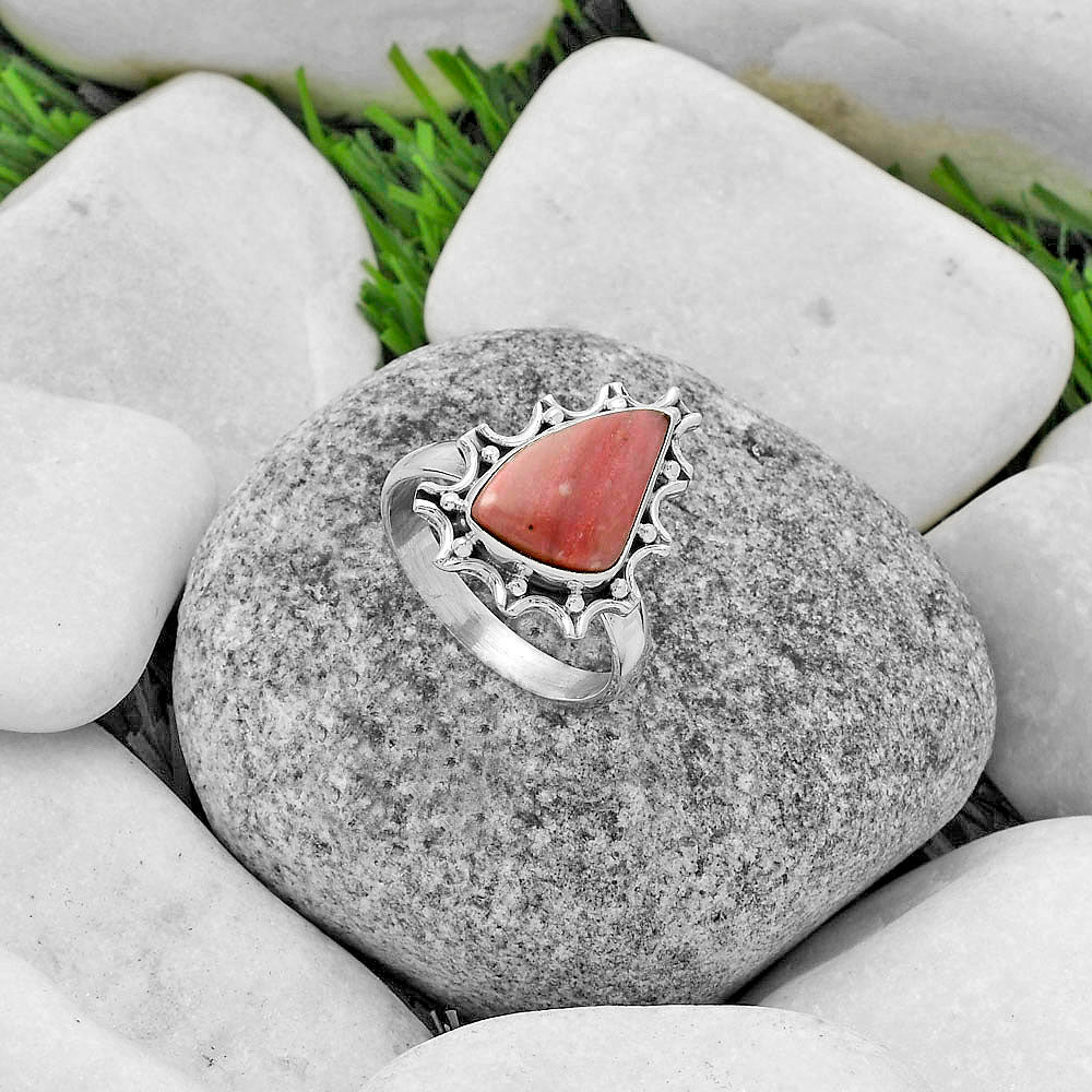 Natural Pink Tulip Quartz Ring size-9 R-1189 SDR174693