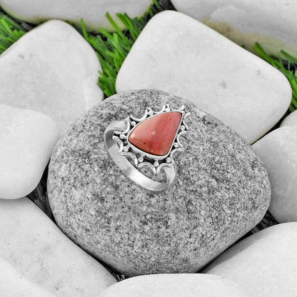 Natural Pink Tulip Quartz Ring size-9 R-1189 SDR174693