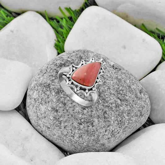 Natural Pink Tulip Quartz Ring size-9 R-1189 SDR174693