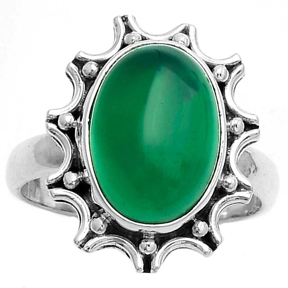 Natural Green Onyx Ring size-9 R-1189 SDR174694