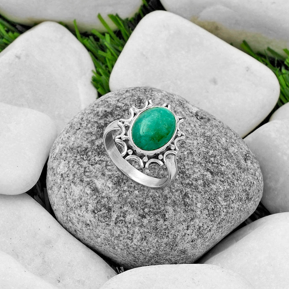 Natural Paraiba Amazonite Ring size-9 R-1189 SDR174695