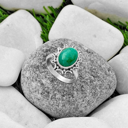 Natural Paraiba Amazonite Ring size-9 R-1189 SDR174695