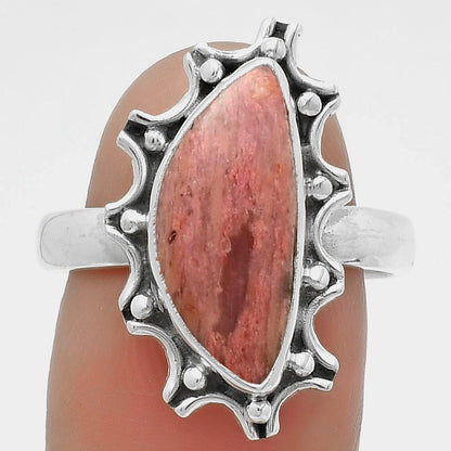 Natural Pink Tulip Quartz Ring size-8.5 R-1189 SDR174700