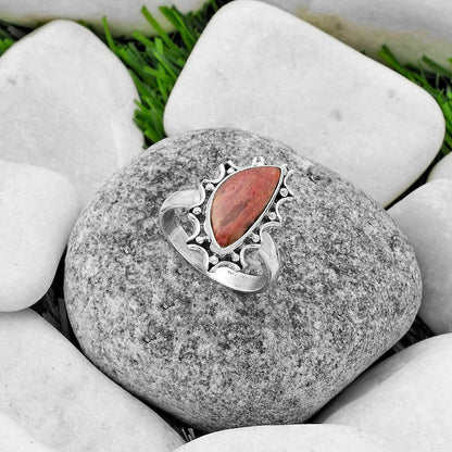 Natural Pink Tulip Quartz Ring size-8.5 R-1189 SDR174700