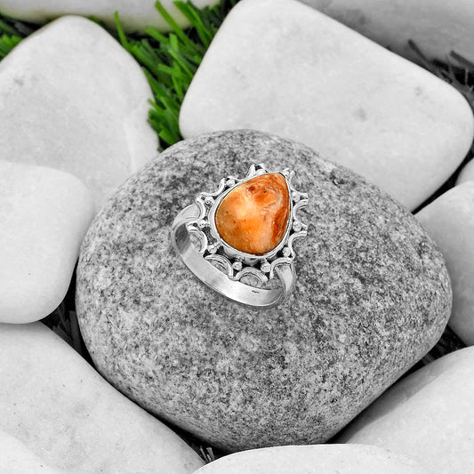 Natural Caramel Opal Ring size-7.5 R-1189 SDR174703