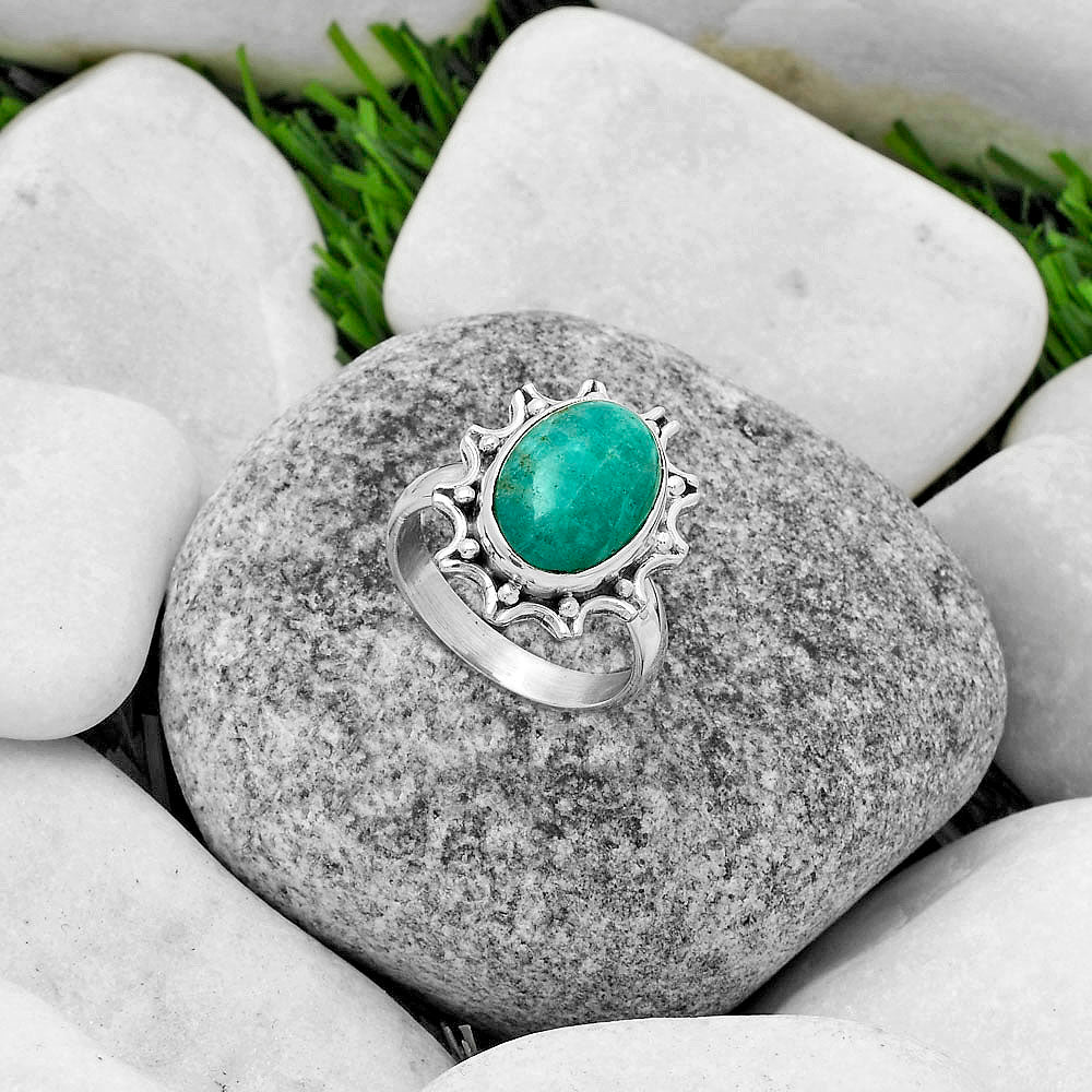 Natural Paraiba Amazonite Ring size-7.5 R-1189 SDR174705