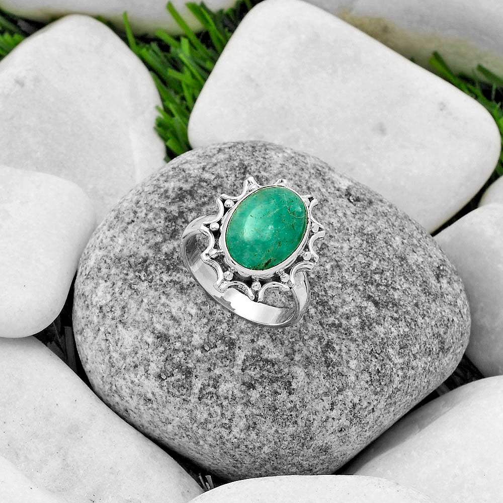 Natural Paraiba Amazonite Ring size-7.5 R-1189 SDR174708