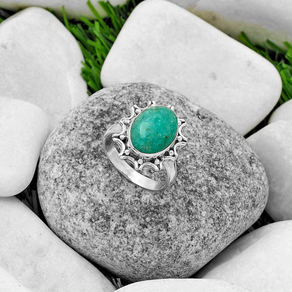 Natural Paraiba Amazonite Ring size-7 R-1189 SDR174709